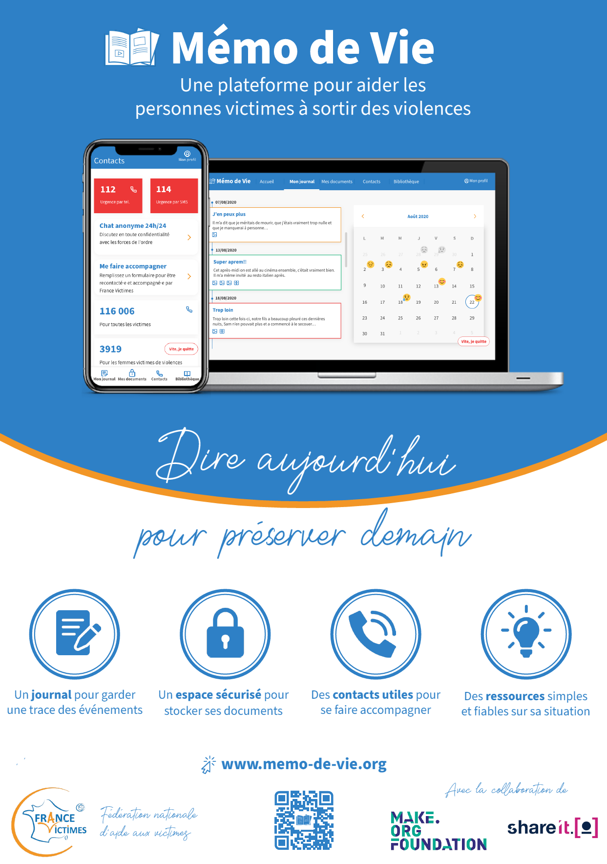 SOS AH-FV67 site pilote de la plateforme Mémo de vie